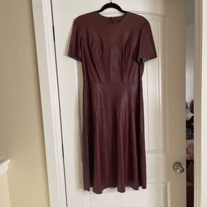 ZARA VEGAN LEATHER/ SIZE L/DARK RED